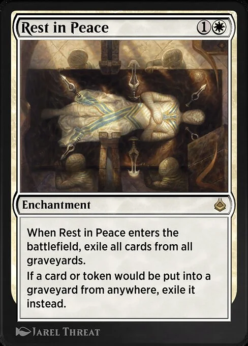 Rest in Peace, carta Magic di tipo Enchantment illustrata da Jarel Threat