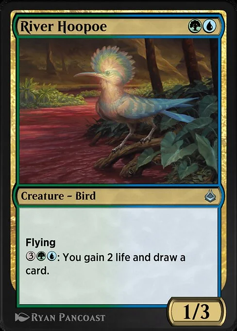River Hoopoe, carta Magic di tipo Creature — Bird illustrata da Ryan Pancoast
