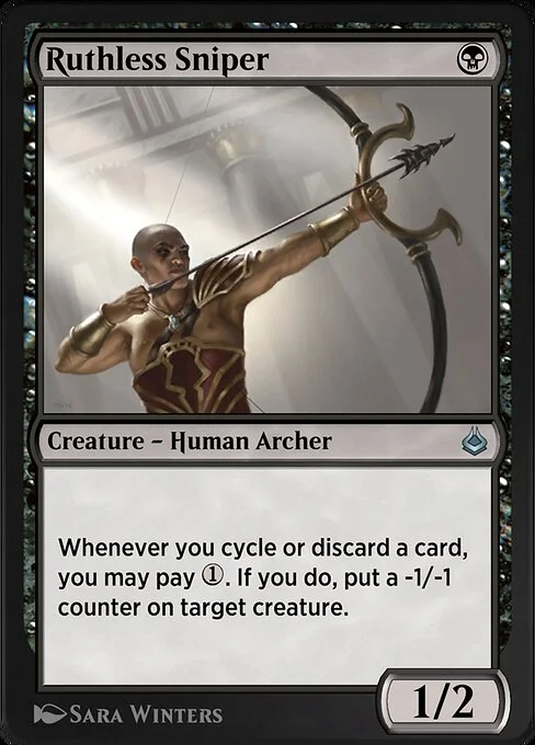 Ruthless Sniper, carta Magic di tipo Creature — Human Archer illustrata da Sara Winters