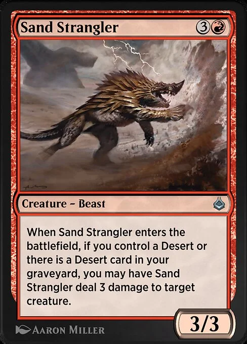 Sand Strangler, carta Magic di tipo Creature — Beast illustrata da Aaron Miller