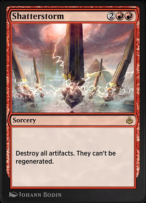 Shatterstorm, carta Magic di tipo Sorcery illustrata da Johann Bodin