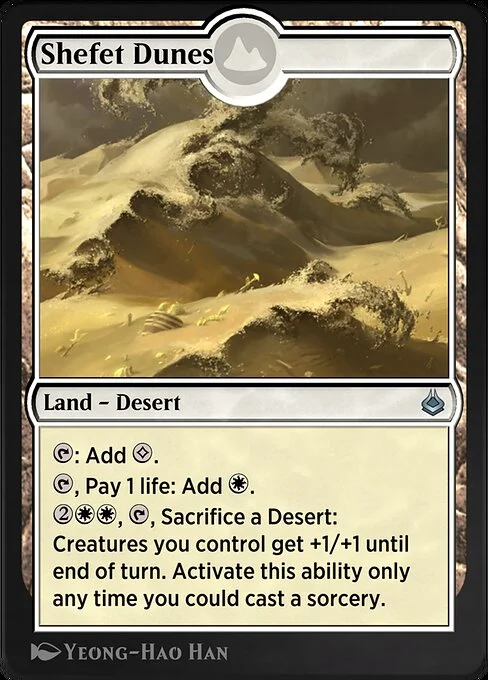 Shefet Dunes, carta Magic di tipo Land — Desert illustrata da Yeong-Hao Han