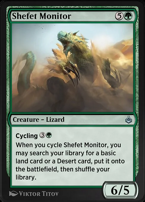 Shefet Monitor, carta Magic di tipo Creature — Lizard illustrata da Viktor Titov