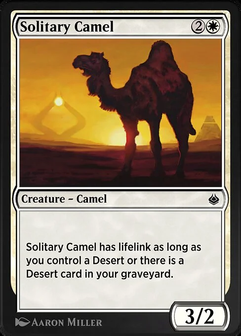 Solitary Camel, carta Magic di tipo Creature — Camel illustrata da Aaron Miller