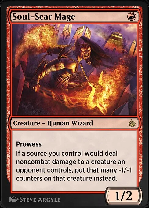Soul-Scar Mage, carta Magic di tipo Creature — Human Wizard illustrata da Steve Argyle