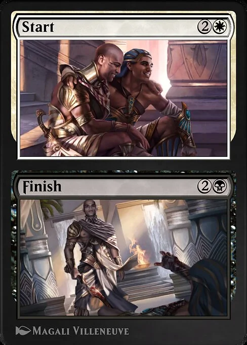 Start // Finish, carta Magic di tipo Instant // Sorcery illustrata da Magali Villeneuve