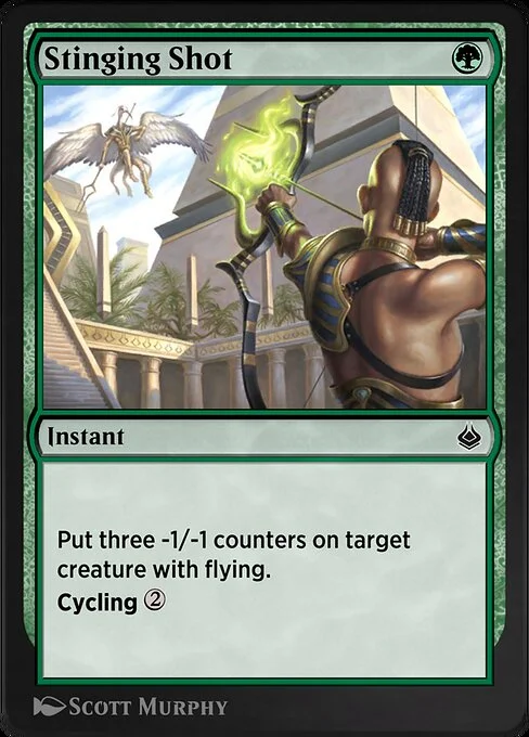 Stinging Shot, carta Magic di tipo Instant illustrata da Scott Murphy