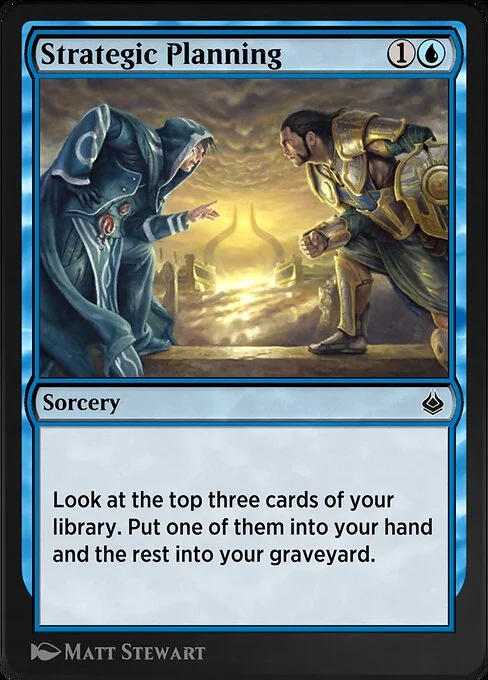 Strategic Planning, carta Magic di tipo Sorcery illustrata da Matt Stewart