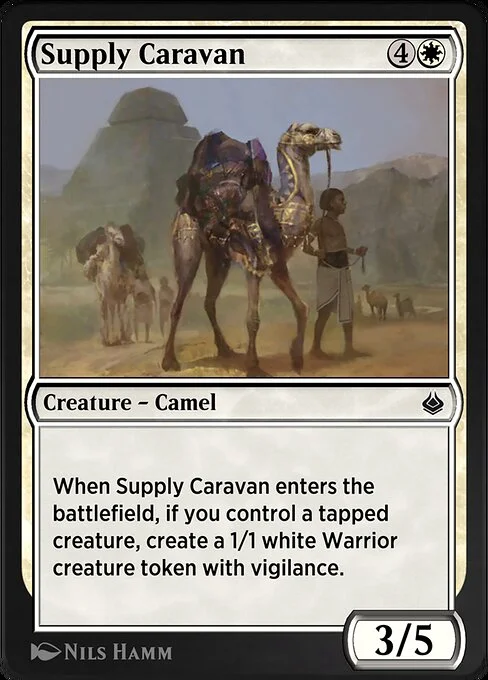 Supply Caravan, carta Magic di tipo Creature — Camel illustrata da Nils Hamm