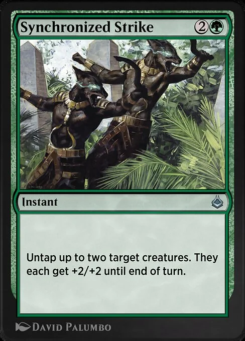 Synchronized Strike, carta Magic di tipo Instant illustrata da David Palumbo