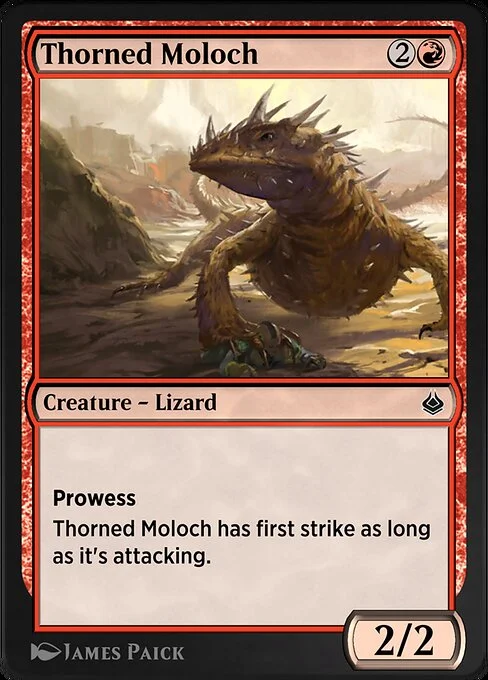 Thorned Moloch, carta Magic di tipo Creature — Lizard illustrata da James Paick