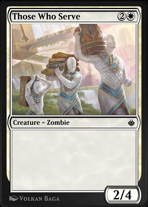Those Who Serve, carta Magic di tipo Creature — Zombie illustrata da Volkan Baǵa