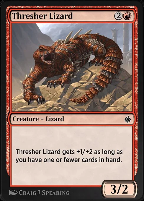 Thresher Lizard, carta Magic di tipo Creature — Lizard illustrata da Craig J Spearing