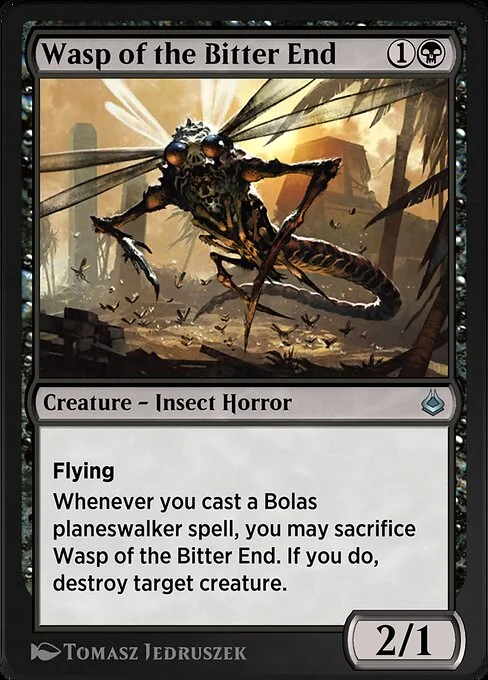 Wasp of the Bitter End, carta Magic di tipo Creature — Insect Horror illustrata da Tomasz Jedruszek