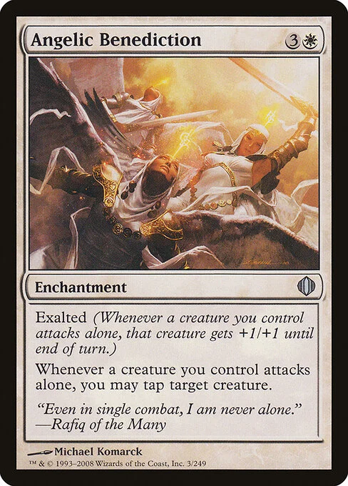 Angelic Benediction, carta Magic di tipo Enchantment illustrata da Michael Komarck