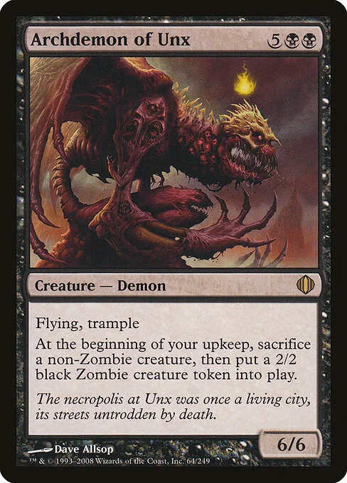 Archdemon of Unx, carta Magic di tipo Creature — Demon illustrata da Dave Allsop