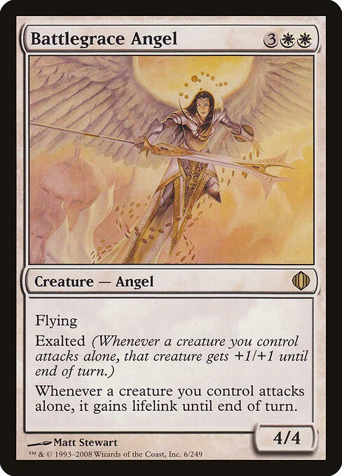 Battlegrace Angel, carta Magic di tipo Creature — Angel illustrata da Matt Stewart
