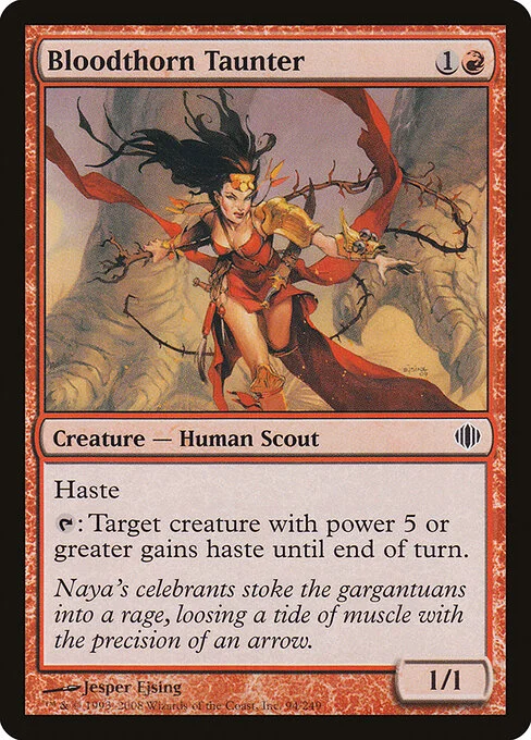 Bloodthorn Taunter, carta Magic di tipo Creature — Human Scout illustrata da Jesper Ejsing