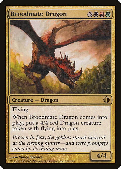 Broodmate Dragon, carta Magic di tipo Creature — Dragon illustrata da Vance Kovacs