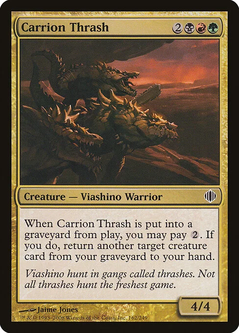 Carrion Thrash, carta Magic di tipo Creature — Lizard Warrior illustrata da Jaime Jones
