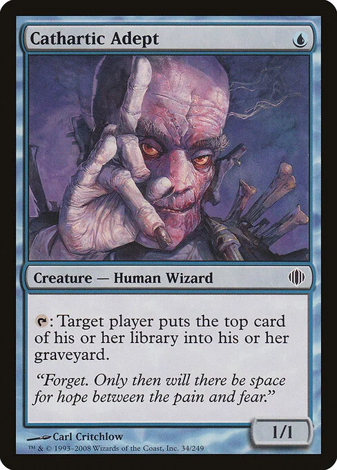 Cathartic Adept, carta Magic di tipo Creature — Human Wizard illustrata da Carl Critchlow