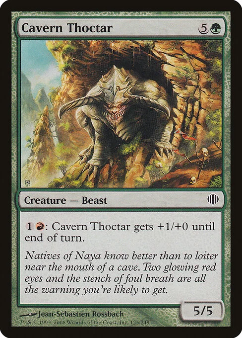 Cavern Thoctar, carta Magic di tipo Creature — Beast illustrata da Jean-Sébastien Rossbach