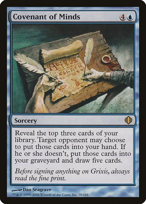 Covenant of Minds, carta Magic di tipo Sorcery illustrata da Dan Seagrave