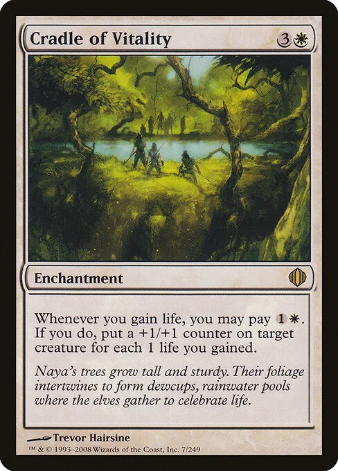 Cradle of Vitality, carta Magic di tipo Enchantment illustrata da Trevor Hairsine