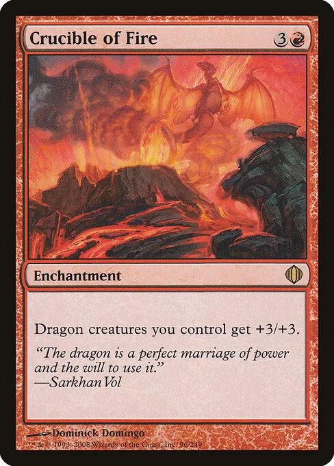 Crucible of Fire, carta Magic di tipo Enchantment illustrata da Dominick Domingo