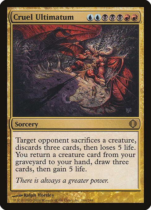 Cruel Ultimatum, carta Magic di tipo Sorcery illustrata da Ralph Horsley