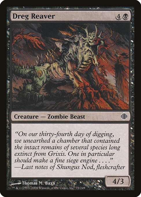 Dreg Reaver, carta Magic di tipo Creature — Zombie Beast illustrata da Thomas M. Baxa