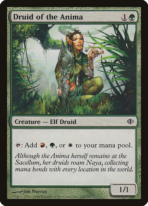 Druid of the Anima, carta Magic di tipo Creature — Elf Druid illustrata da Jim Murray