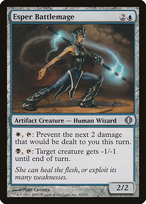 Esper Battlemage, carta Magic di tipo Artifact Creature — Human Wizard illustrata da Matt Cavotta