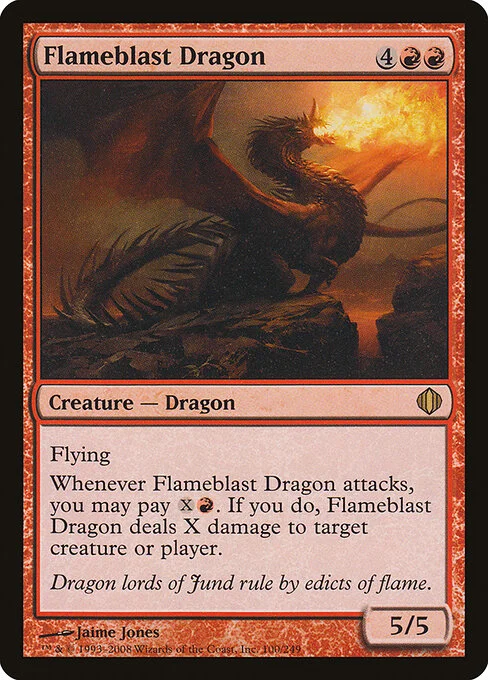Flameblast Dragon, carta Magic di tipo Creature — Dragon illustrata da Jaime Jones