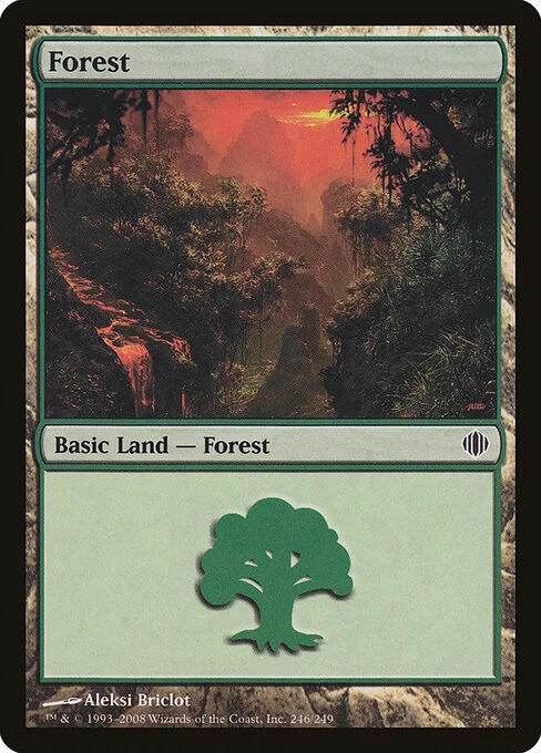 Forest, carta Magic di tipo Basic Land — Forest illustrata da Aleksi Briclot