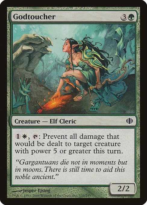 Godtoucher, carta Magic di tipo Creature — Elf Cleric illustrata da Jesper Ejsing