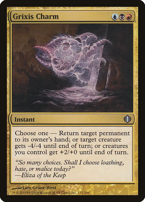 Grixis Charm, carta Magic di tipo Instant illustrata da Lars Grant-West