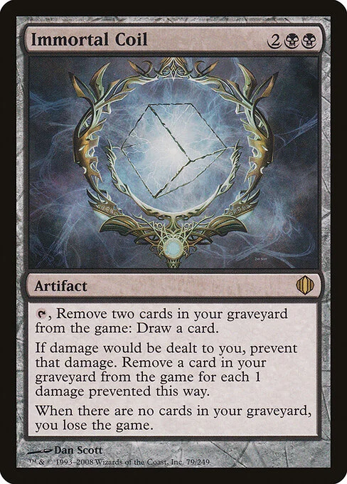 Immortal Coil, carta Magic di tipo Artifact illustrata da Dan Murayama Scott