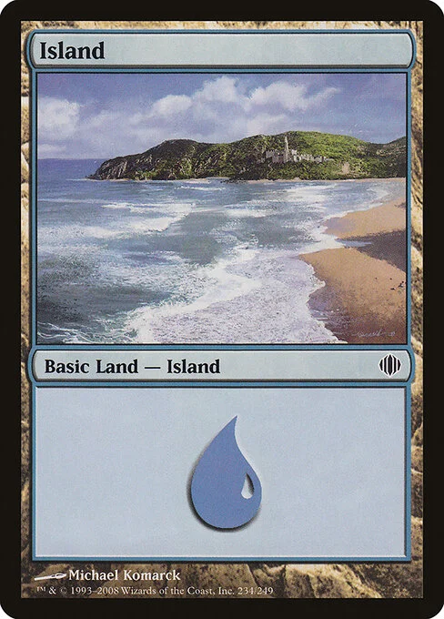 Island, carta Magic di tipo Basic Land — Island illustrata da Michael Komarck