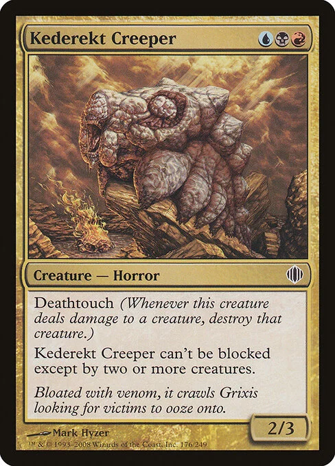 Kederekt Creeper, carta Magic di tipo Creature — Horror illustrata da Mark Hyzer