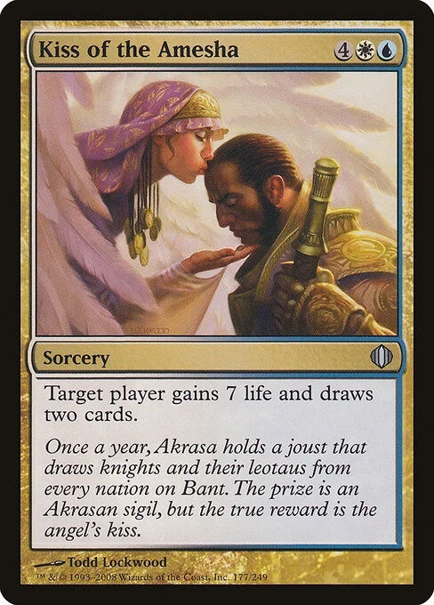 Kiss of the Amesha, carta Magic di tipo Sorcery illustrata da Todd Lockwood
