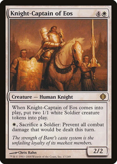 Knight-Captain of Eos, carta Magic di tipo Creature — Human Knight illustrata da Chris Rahn