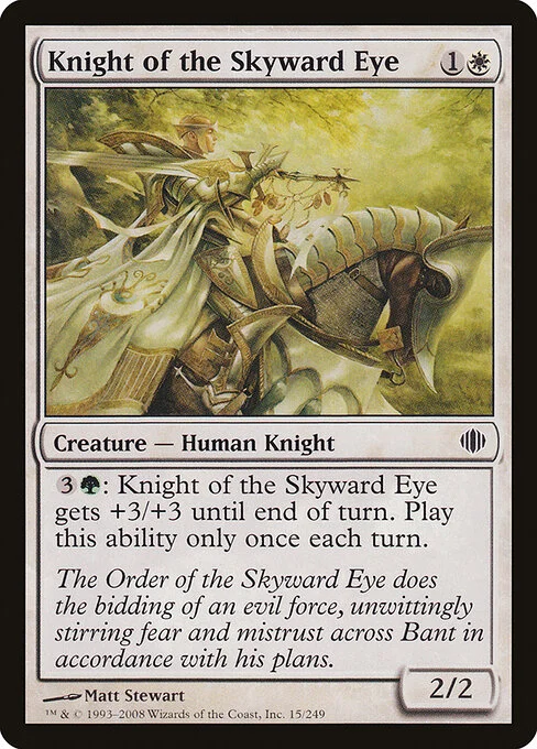 Knight of the Skyward Eye, carta Magic di tipo Creature — Human Knight illustrata da Matt Stewart