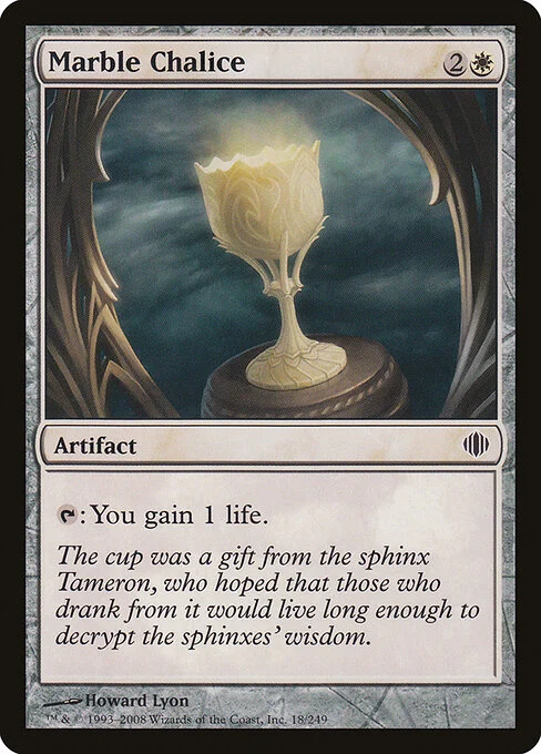 Marble Chalice, carta Magic di tipo Artifact illustrata da Howard Lyon