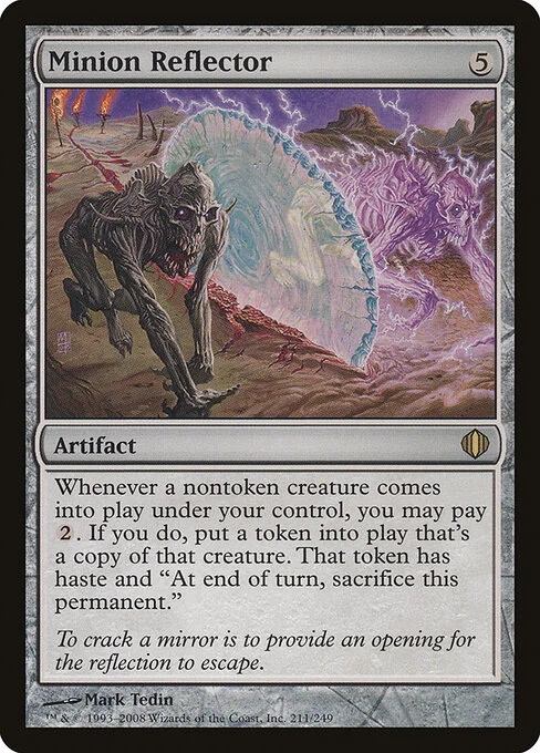 Minion Reflector, carta Magic di tipo Artifact illustrata da Mark Tedin