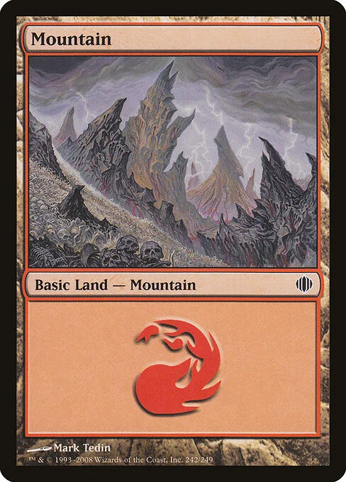 Mountain, carta Magic di tipo Basic Land — Mountain illustrata da Mark Tedin