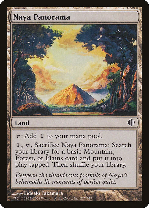 Naya Panorama, carta Magic di tipo Land illustrata da Hideaki Takamura