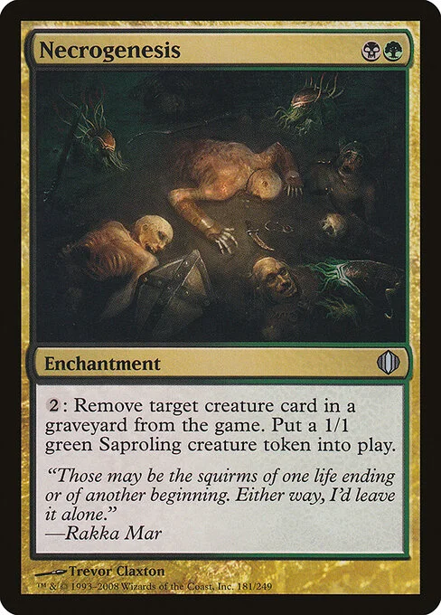 Necrogenesis, carta Magic di tipo Enchantment illustrata da Trevor Claxton