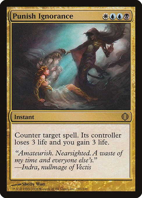 Punish Ignorance, carta Magic di tipo Instant illustrata da Shelly Wan