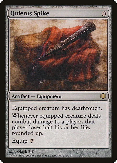 Quietus Spike, carta Magic di tipo Artifact — Equipment illustrata da Mark Brill